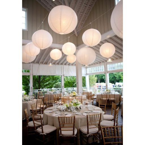 Papír lampion fehér 25cm – nyári dekorációhoz – Szezonok, alkalmak