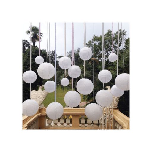 Papír lampion fehér 15cm – nyári dekorációhoz – Szezonok, alkalmak