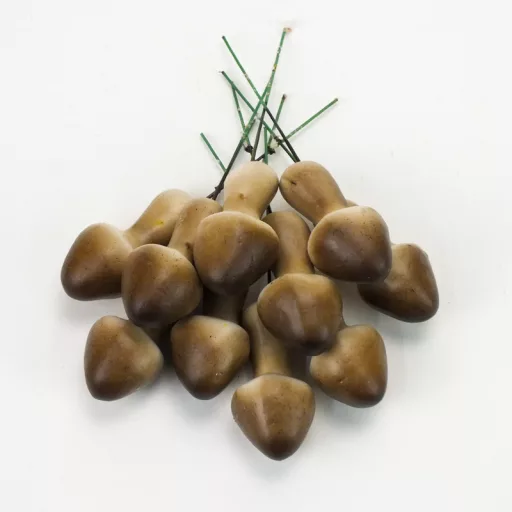 Erdei gomba - sötétbarna 5,3x2,5cm 5db/csomag