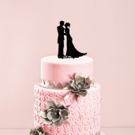 Esküvői tortadísz fekete – esküvői dekorációhoz – Szezonok, alkalmak