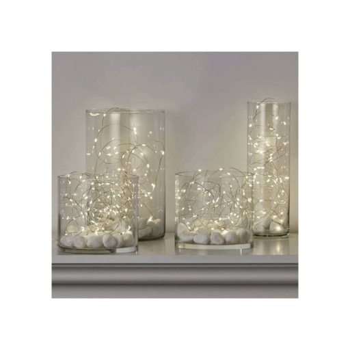 Ledfüzér 2méter - hideg fény – karácsonyi hangulatvilágításhoz – karácsonyi dekorációhoz és ünnepi díszítéshez – Papelito.hu