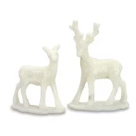 Mini szarvas pár fehér – koszorúhoz, asztaldíszhez
