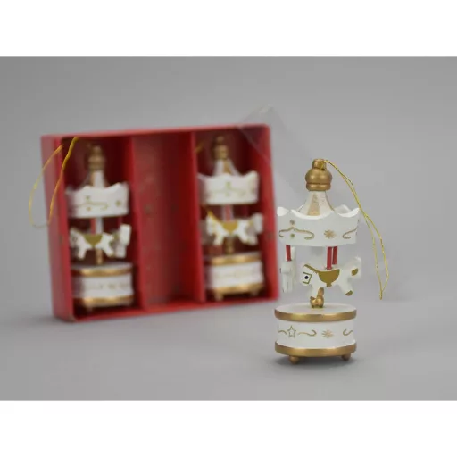 Körhinta kicsi fehér-arany 3db/dob – karácsonyi dekorációhoz