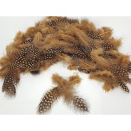 Gyöngytyúk toll rozsdabarna 7-8cm 100db/csomag – húsvéti dekorációhoz