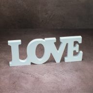 Love felirat FEHÉR 32x11,5cm – esküvői dekorációhoz