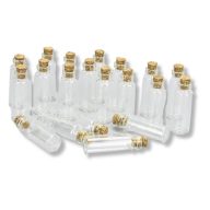 Üvegcse parafadugóval 4,5x1,5cm 20db/csomag – esküvői dekorációhoz