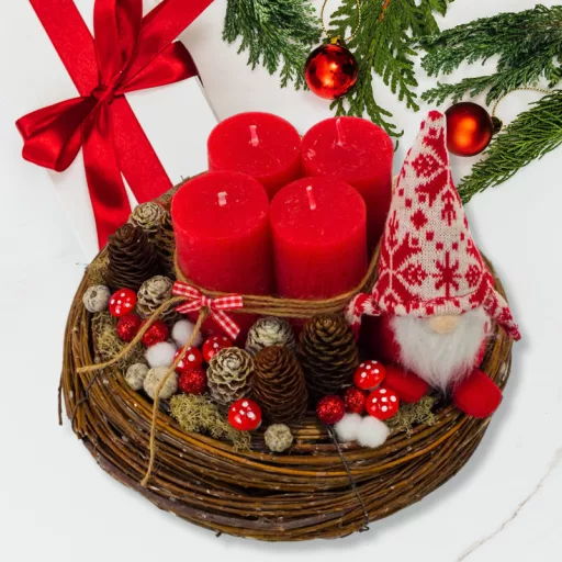 Piros skandináv manó – karácsonyi dekorációhoz – Szezonok, alkalmak