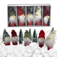 Kötött sapkás manók 5db/doboz – karácsonyi dekorációhoz