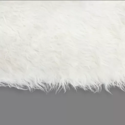 Kócos műszőrme fehér 60cm x 1,8méter - OKOSÁR!