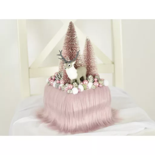 Szarvas szürke prémium 13cm – koszorúhoz, asztaldíszhez