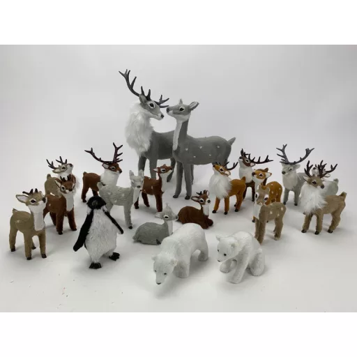 Szarvas hamvas prémium 11,5cm – koszorúhoz, asztaldíszhez