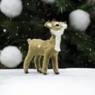 Bambi prémium hamvas 10cm – karácsonyi dekorációhoz