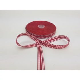 Kétoldalas szalag 1,5cm  piros