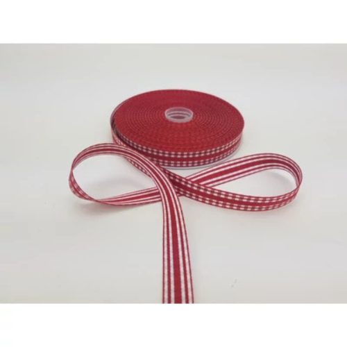 Kétoldalas szalag 1,5cm  piros