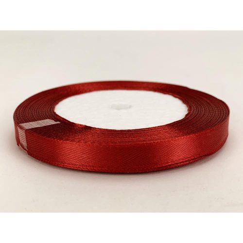 Bordó szatén szalag 1cm x 22méter