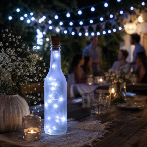 LED fényfüzér dugóval 20LED/2m - hideg fény 10db/csomag – karácsonyi dekorációhoz és ünnepi díszítéshez – Papelito.hu