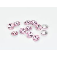 Kristály strassz rózsaszín 14mm 12db/csomag – ékszerkészítéshez, dekorációhoz