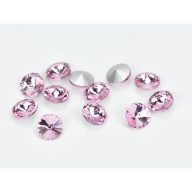 Kristály strassz rózsaszín 16mm 12db/csomag – ékszerkészítéshez, dekorációhoz