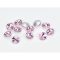 Kristály strassz rózsaszín 16mm 12db/csomag – ékszerkészítéshez, dekorációhoz