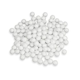 Polisztirol golyó MINI csillámos - FEHÉR
