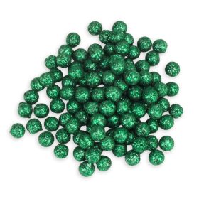 Polisztirol golyó MINI csillámos - SÖTÉTZÖLD