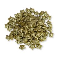 Polisztirol csillag kicsi csillámos - ARANY – koszorúhoz, virágdekorációhoz