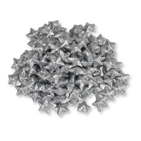 Polisztirol csillag kicsi csillámos - EZÜST