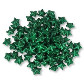 Polisztirol csillag kicsi csillámos - SÖTÉTZÖLD