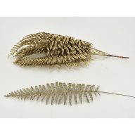 Páfrány levél csillámos pezsgő 12db/csomag – virágdekorációhoz, koszorúhoz