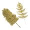 Páfránylevél csillámos arany 10db/csomag – koszorúhoz, természetes dekorációhoz