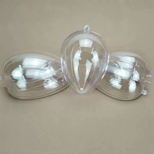 Szétválasztható műanyag tojás forma kicsi 5db/csom – húsvéti dekorációhoz