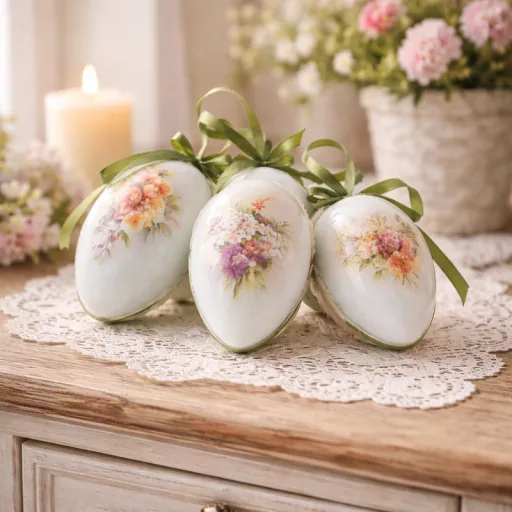 Szétválasztható műanyag tojás forma kicsi 5db/csom – húsvéti dekorációhoz