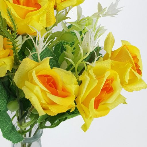 Rózsacsokor 10 fejes sárga