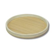 Fa tálca 35cm fehér/natúr – koszorúkészítéshez – Koszorú alapok, asztal- és ajtódísz kellékek