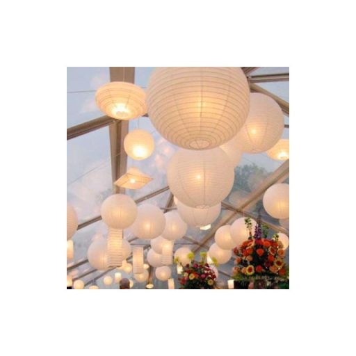 Papír lampion fehér 20cm – esküvői dekorációhoz – Szezonok, alkalmak