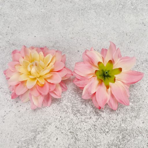 Dália fej - rózsaszín krém 4db/csomag