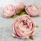Százlevelű rózsa fej - pasztell cirmos rózsaszín 4db/csomag – virágdekorációhoz, koszorúhoz
