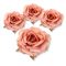 Rózsa fej - cirmos lazac 4db/cs – virágdekorációhoz, koszorúhoz