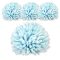 Krizantém fej - pasztell kék 4db/cs – virágdekorációhoz, koszorúhoz