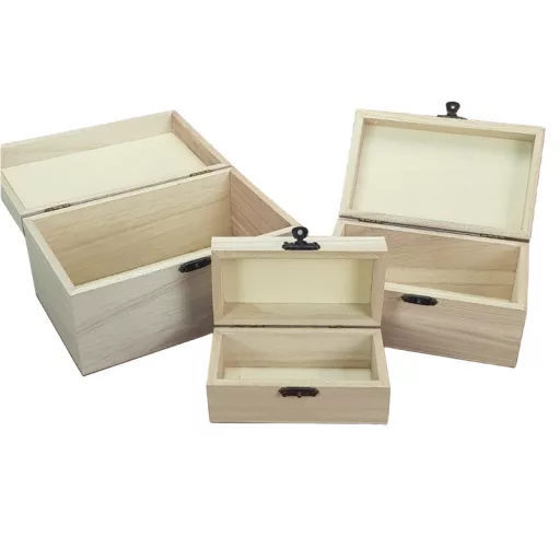 Natúr fadoboz 3db/szett – festéshez, decoupage technikához