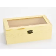 Natúr átlátszó tetős doboz – festéshez, decoupage technikához