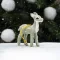 Csillámos patás bambi szürke prémium 9cm – karácsonyi dekorációhoz