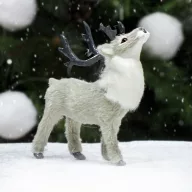 Bőgő szarvas szürke prémium 10,5cm – koszorúhoz, asztaldíszhez