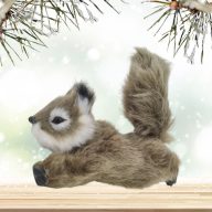 Ágaskodó mókus prémium – karácsonyi dekorációhoz – Szezonok, alkalmak