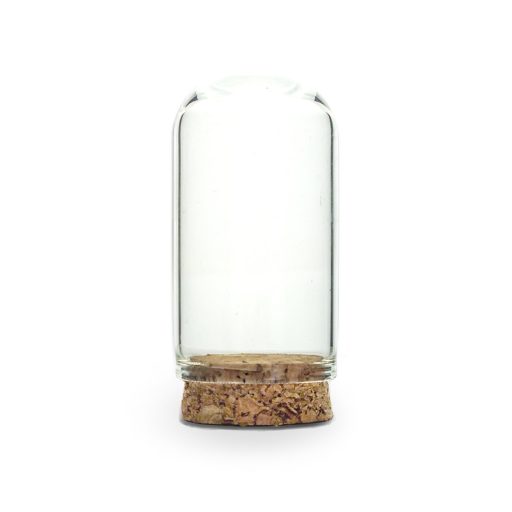 Üvegbúra parafadugóval 3,7*7cm 8db/dob – esküvői dekorációhoz