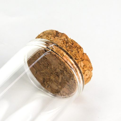 Üvegbúra parafadugóval 3,7*7cm 8db/dob – esküvői dekorációhoz