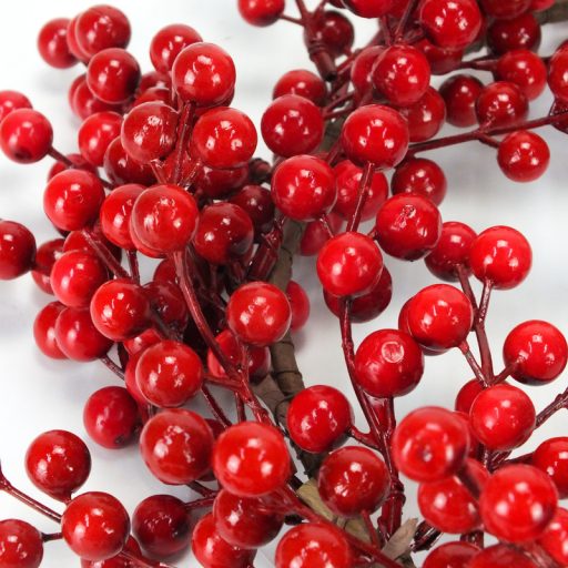 Piros bogyós koszorú 35cm – koszorúkészítéshez – Koszorú alapok, asztal- és ajtódísz kellékek