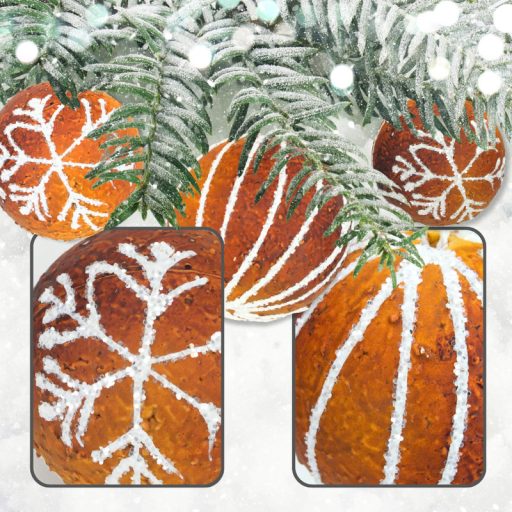 Mézeskalács dísz - gömb szett 2db/szett – karácsonyfára, dekorációhoz