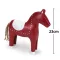 Piros-fehér fa ló 23cm – karácsonyi dekorációhoz – Szezonok, alkalmak
