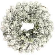 Zúzmarás koszorú fenyő 30cm – ajtódíszhez, koszorúalapnak